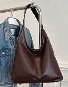 Torba hobo orzechowa torebka tote do szkoły na ramię A4