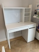 Biurko dziecięce z nadstawką IKEA Micke białe + krzesło LOBERGET