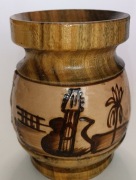 Matero Guampa Terere Yerba Mate Palo Santo + skóra z wadami