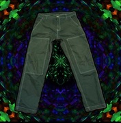 Zielone khaki spodnie cargo robocze jak jnco fubu opium vintage retro 