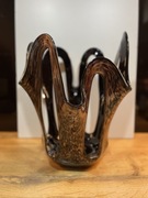 Wazon donica szklana Makora Krosno „Chusta” kolor zorza