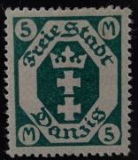 Znaczek Gdansk z podlepka