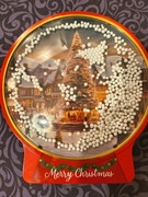 Metalowa puszka Merry Christmas Boże Narodzenie z choinką