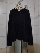 sweter sweterek XL Hm h&m zarny ciemny made czarny Cotton bawełna baumwolle