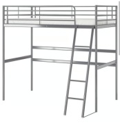 SVÄRTA IKEA Rama łóżka na antresoli, srebrny,90x200 cm