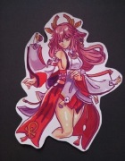 Yae Miko Genshin Impact naklejka 20 cm handmade 