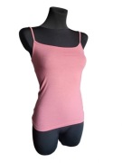 Gładka różowa bluzka na ramiączkach top basic 34,XS/36,S Atmosphere