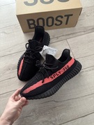 Yeezy boost 350 V2 core black red 45 1/3 kanye west drop merch adidas