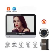 Wizjer do drzwi z ekranem kamerą Full HD WiFi TUYA tryb nocny 5000 mAh 3MP