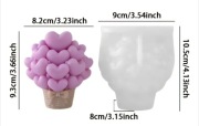 Forma silikonowa BALONY SERCA SERDUSZKA do świec gipsu wosku sojowego DIY