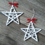 Ozdoby świąteczne - wiklinowe gwiazdki