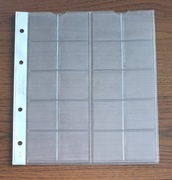 Lindner (Karat K3) - Strona/karta na 20 monet o śr. 34mm (20x 40x40mm)