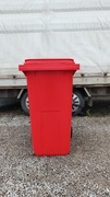 POJEMNIK NA ŚMIECI ODPADY POJEMNIKI 240L CZERWONY