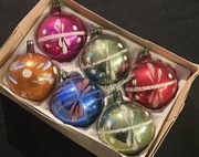 Bombki choinkowe Prl szklane bańki retro ozdoby na choinkę vintage 