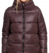 Damska kurtka pikowana krótka z wysoką stójką krótki fason zimowa MORAJ XXL