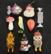 Bombki zabawki z PRL, 9 szt kolorowe retro ozdoby choinkowe vintage