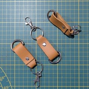 Brelok skórzany do kluczy handmade skóra naturalna minimalistyczny 