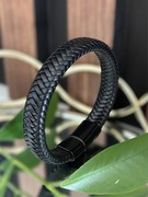 Czarna męska bransoletka 