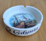Nowa ceramiczna popielniczka GDYNIA statek