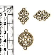 Zestaw charmsów zawieszek do bransoletek 48 szt kolor stare złoto