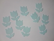 Scrapki tulipan 10 szt. 19x22 mm jasnoniebieski  gramatura 160 g/m2