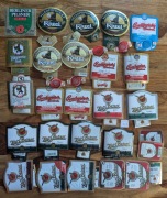 etykiety stare od piwa Kozel, Złoty Bażant i inne  - zestaw 24 szt.