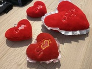 Pluszowe serduszka walentynki 4 sztuki