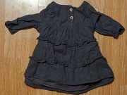 Sukienka Cool Club by Smyk roz 62 szara falbaniasta + ELEGANCKIE OPAKOWANIE