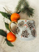 świąteczny kubek ręcznie malowany Piernik