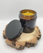 Świeca w słoiku z wosku pszczelego 