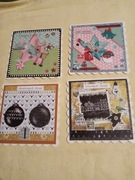 Kartki na Boże Narodzenie ręcznie robione 15x15 cm