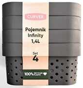 Pojemnik Infinity, poj. 1,4l, szary, Curver