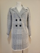 Płaszcz wiosenno jesienny w kratkę do połowy uda Mohito 