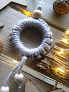 Ozdoba świąteczna w stylu Boho, eko bombka 037