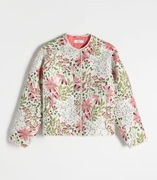 RESERVED - ŻAKARDOWA KURTKA W KWIATY - S