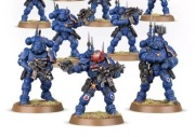 5 Infiltrators w czerwonym podkładzie Warhammer Space Marines 