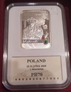 20 zł TADEUSZ MAKOWSKI 2005 rok. GRADING PR 70
