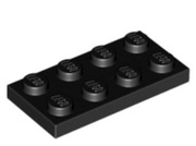 LEGO 2x3020 plate black 2x4 używane