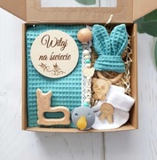 Prezent dla niemowlaka Gift Box Baby Shower KOLORY