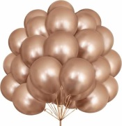 Balony metaliczne w kolorze różowego złota 50sztuk