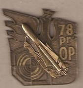 Odznaka  78 PR OP Mrzeżyno.