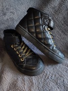 Trzewiki trampki półbuty h&m r31 czarne pikowane  rzep uniseks