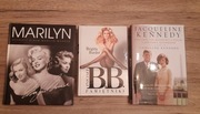 Zestaw książek o Marilyn Monroe,  Brigitte Bardot,  Jacqueline Kennedy