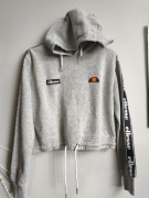 Szara krótka bluza z kapturem hoodie oversize Ellese