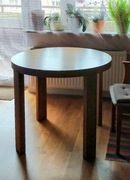 Stół drewniany dąb okrągły rozkładany