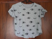 Super krótka bluzka szara roz 38