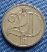 Moneta Czechosłowacja 20 Halerzy 1972