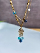 Naszyjnik - błękitny łapacz snów 