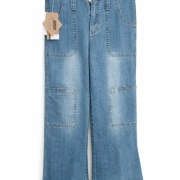 Jeansy szerokie z kieszeniami do kostek rozm 27/33 s