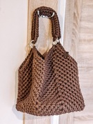 TOREBKA HANDMADE SZYDEŁKOWA W KOLORZE CZEKOLADOWYM